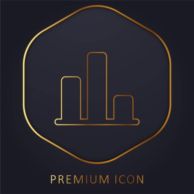 Çubuk Çizelgesi Altın Çizgi prim logosu veya simgesi