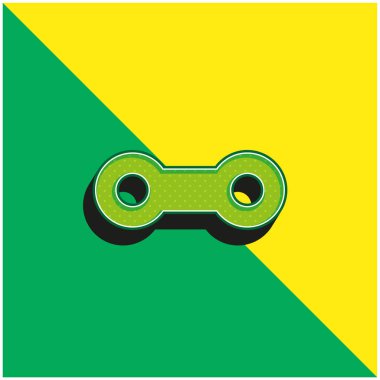 Dürbünler Yeşil ve Sarı Modern 3D vektör simgesi logosu