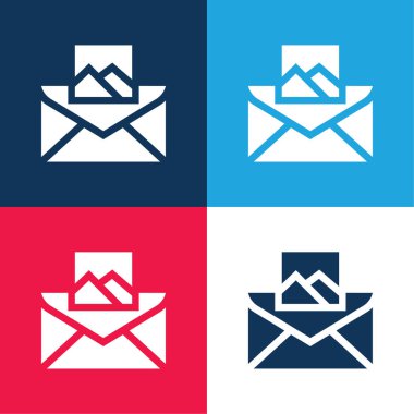 Mavi ve kırmızı dört renk simgesi ekle