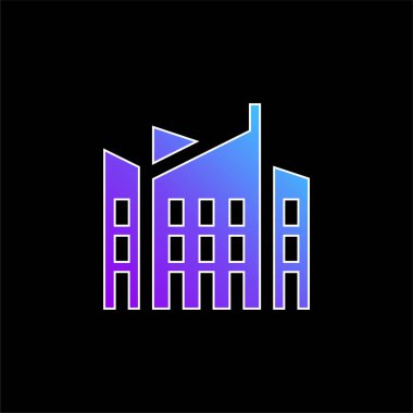 Mimari mavi gradyan vektör simgesi