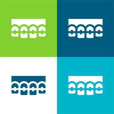 Parantezler Düz 4 renk en küçük simge kümesi