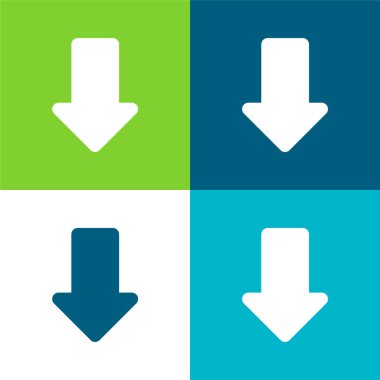 Düz Düz Düz Oku Gösterme En düşük simge kümesi