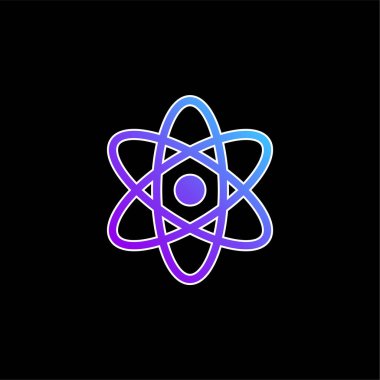 Atom mavi gradyan vektör simgesi