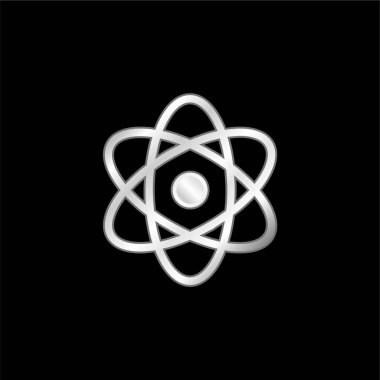 Atom gümüş kaplama metalik simge