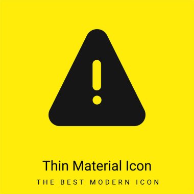 Alert minimal bright yellow material icon clipart