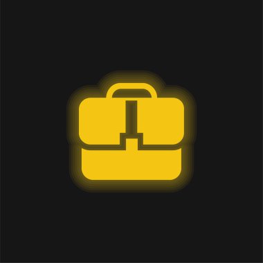 Siyah El Çantası Sarı Parlak Neon simgesi