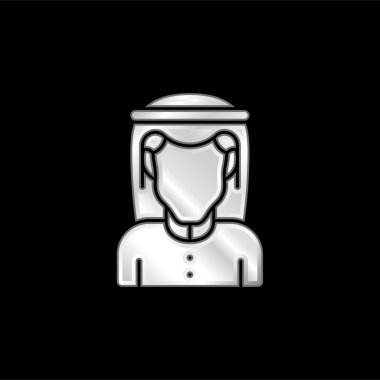 Arap gümüş kaplama metalik simgesi