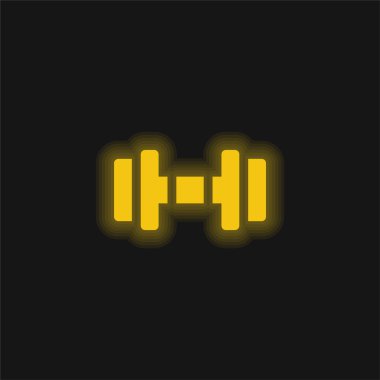 Halter sarısı parlak neon simgesi