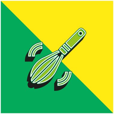 Beater Green and yellow modern 3d vector icon logo clipart