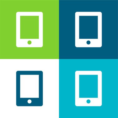 Büyük Tablet Düz 4 renk en küçük simge seti