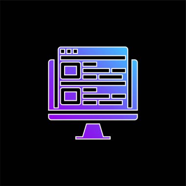 Günlük mavi gradyan vektör simgesi