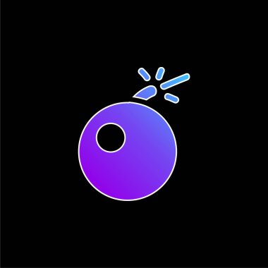 Bomba Uyarısı mavi eğimli vektör simgesi