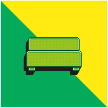 Black Sofa Of Livingroom Green and yellow modern 3d vector icon logo clipart