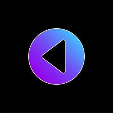 Arka Sol Ok Dairesel Düğme mavi eğimli vektör simgesi