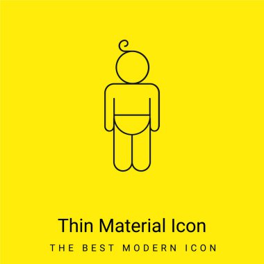 Bebek bezi takan Minimum parlak sarı malzeme ikonu