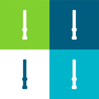 Baton Düz 4 renk en küçük simge kümesi