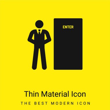 Bodyguard minimal bright yellow material icon clipart