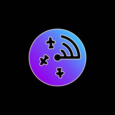 Airport Radar blue gradient vector icon clipart