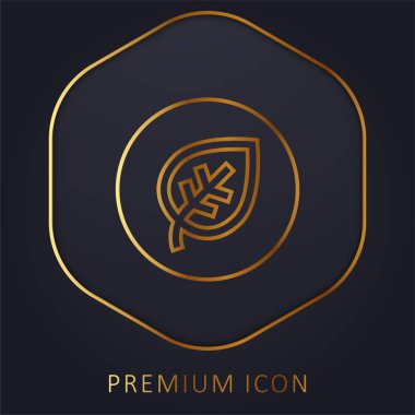 Biological golden line premium logo or icon clipart
