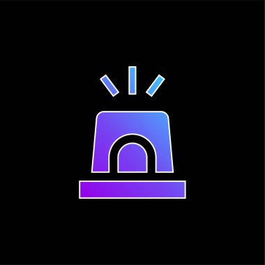 Alarm mavi gradyan vektör simgesi