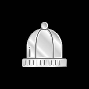 Beanie gümüş kaplama metalik ikon