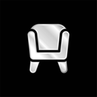 Koltuk gümüş kaplama metalik simge