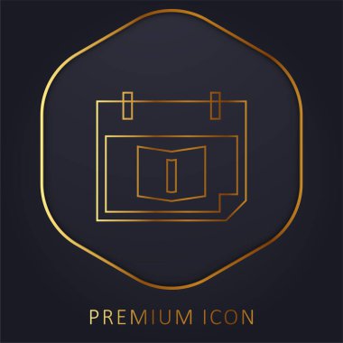 Randevu Defteri Altın Satır prim logosu veya simgesi