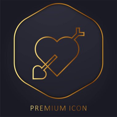 Arrow golden line premium logo or icon clipart