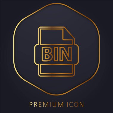 BIN Dosya Biçimi Altın Satır prim logosu veya simgesi