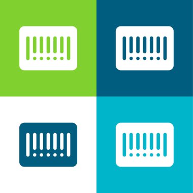 Barkod Düz 4 renk en küçük simge kümesi