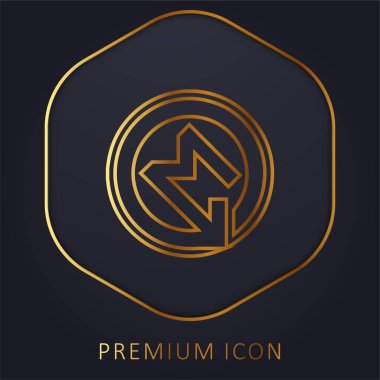 BKV Metro Logo golden line premium logo or icon clipart
