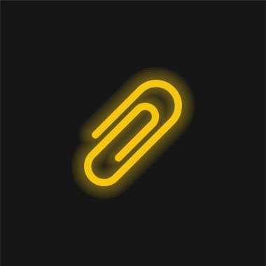 Eklenti sarı parlak neon simgesi