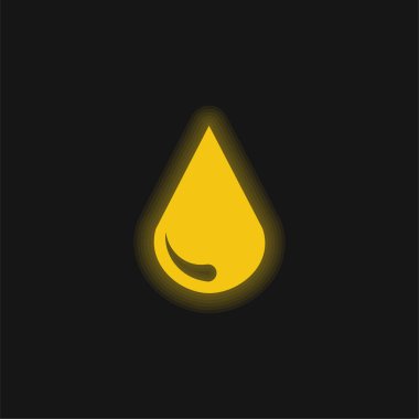 Büyük Kan Damlası sarı parlak neon simgesi