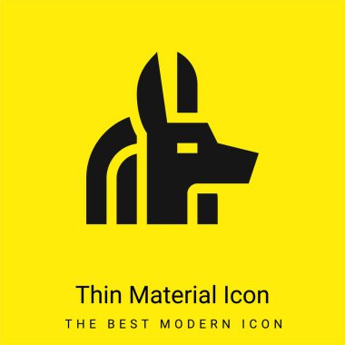 Anubis minimal bright yellow material icon clipart