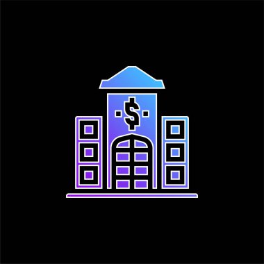 Bankanın mavi gradyan vektör simgesi