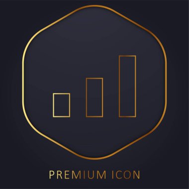 Çubuk Çizelgesi Altın Çizgi prim logosu veya simgesi