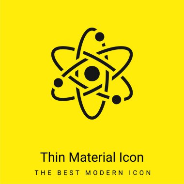 Atom minimal bright yellow material icon clipart