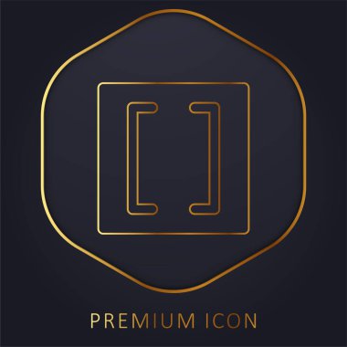 Parlaklıklar altın çizgi prim logosu veya simgesi