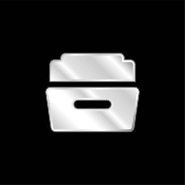 Büyük Açık Dizin gümüş kaplama metalik simge