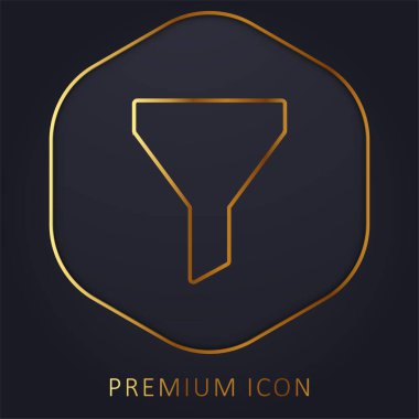 Big Funnel golden line premium logo or icon clipart