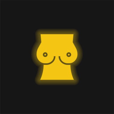 Göğüs sarısı parlak neon simgesi