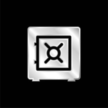 Banka Kasası gümüş kaplama metalik simge