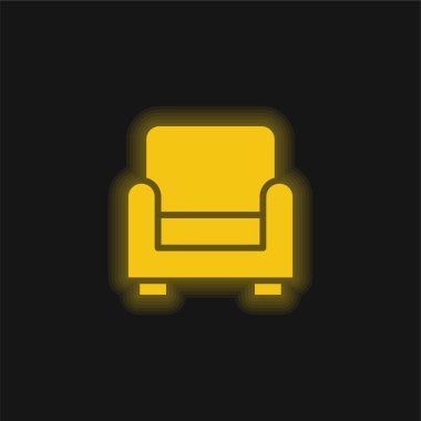 Koltuk sarı parlak neon simgesi