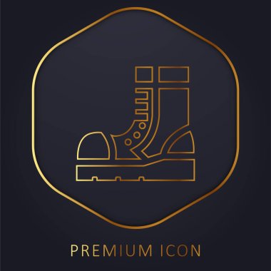Boots golden line premium logo or icon clipart