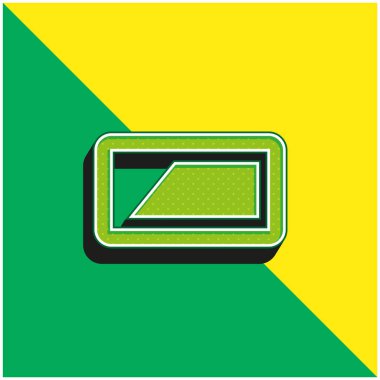 Pil Yeşil ve Sarı modern 3D vektör simgesi logosu