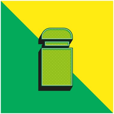 Bollard Green and yellow modern 3d vector icon logo clipart