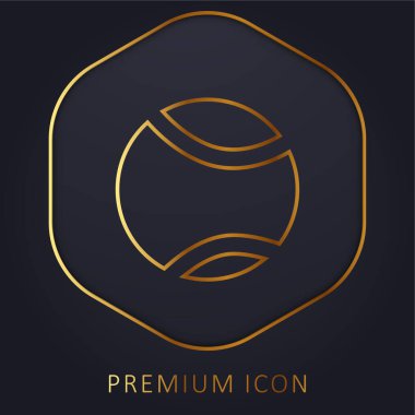 Top altın çizgi premium logo veya simge