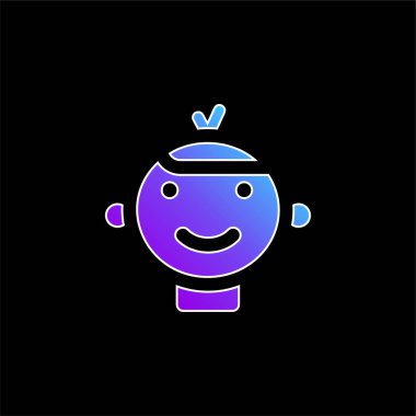 Bebek mavisi gradyan vektör simgesi