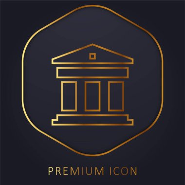 Banka altın hat premium logosu veya simgesi