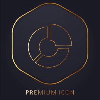 Analitik altın çizgi prim logosu veya simgesi